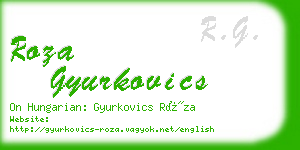 roza gyurkovics business card